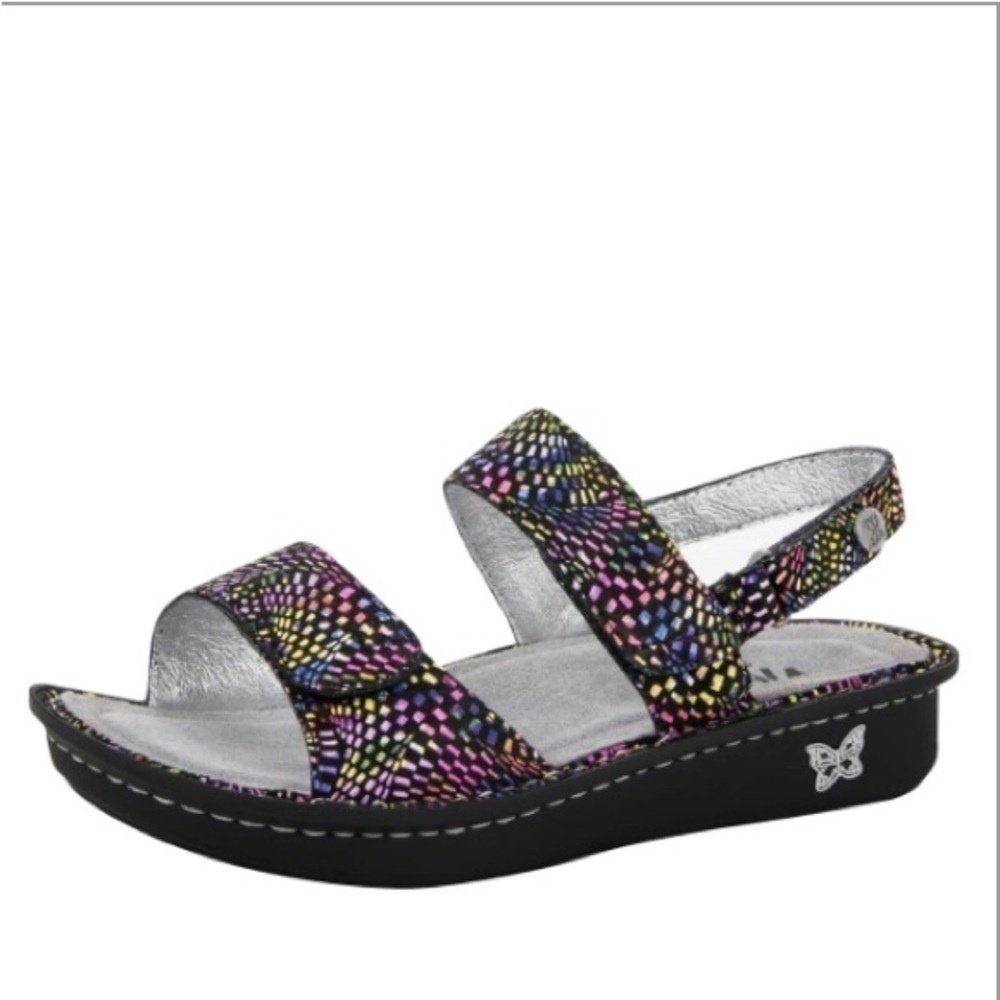 Alegria Verona view master kaleidoscope print sandals 40